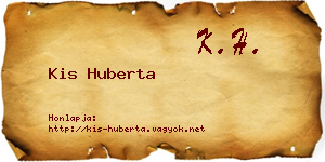 Kis Huberta névjegykártya